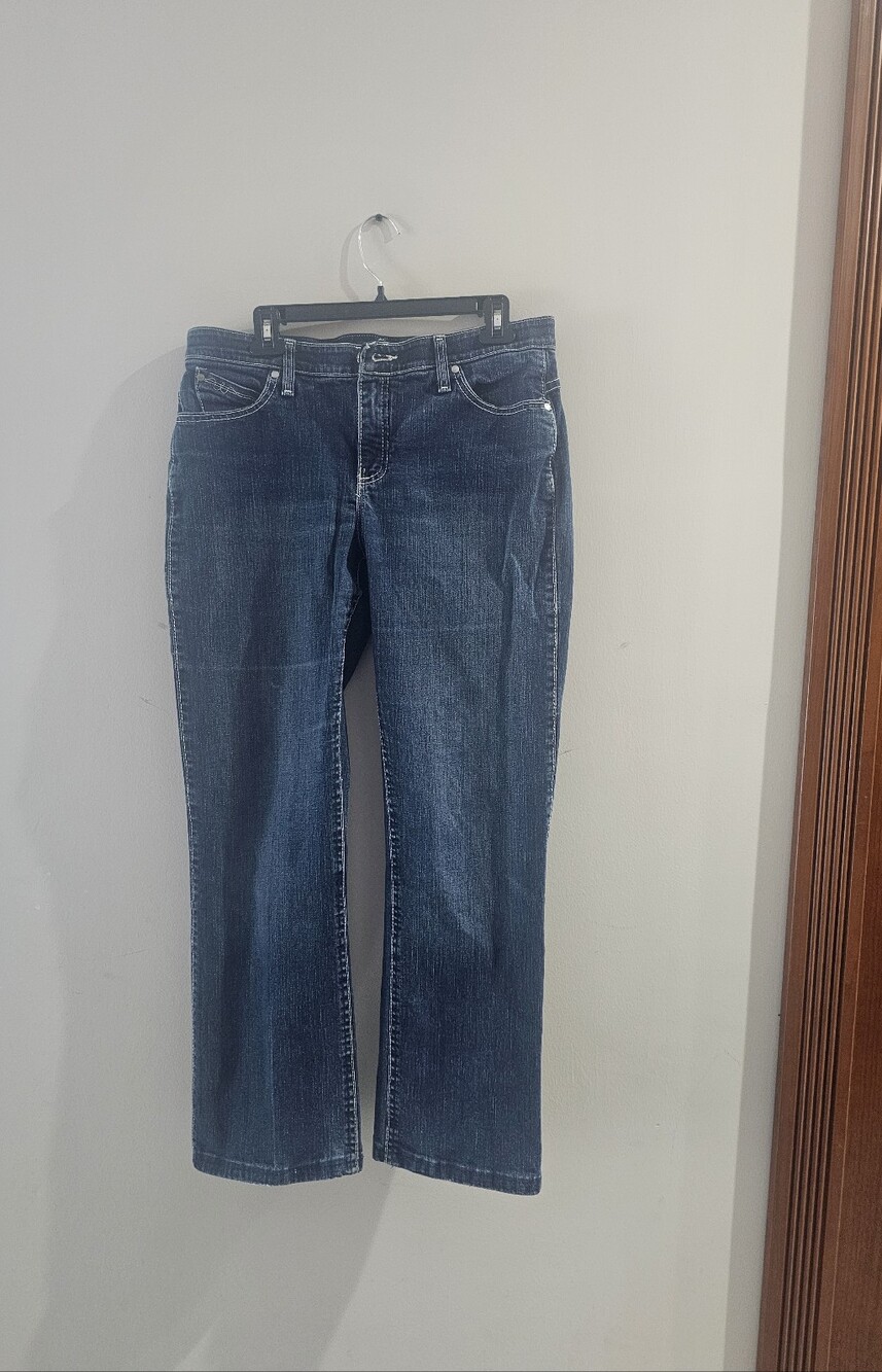 Classic Women's Dark Blue Straight-Leg Jeans